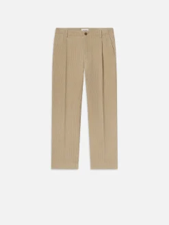 Tapered Pleated Trousers in Dove
