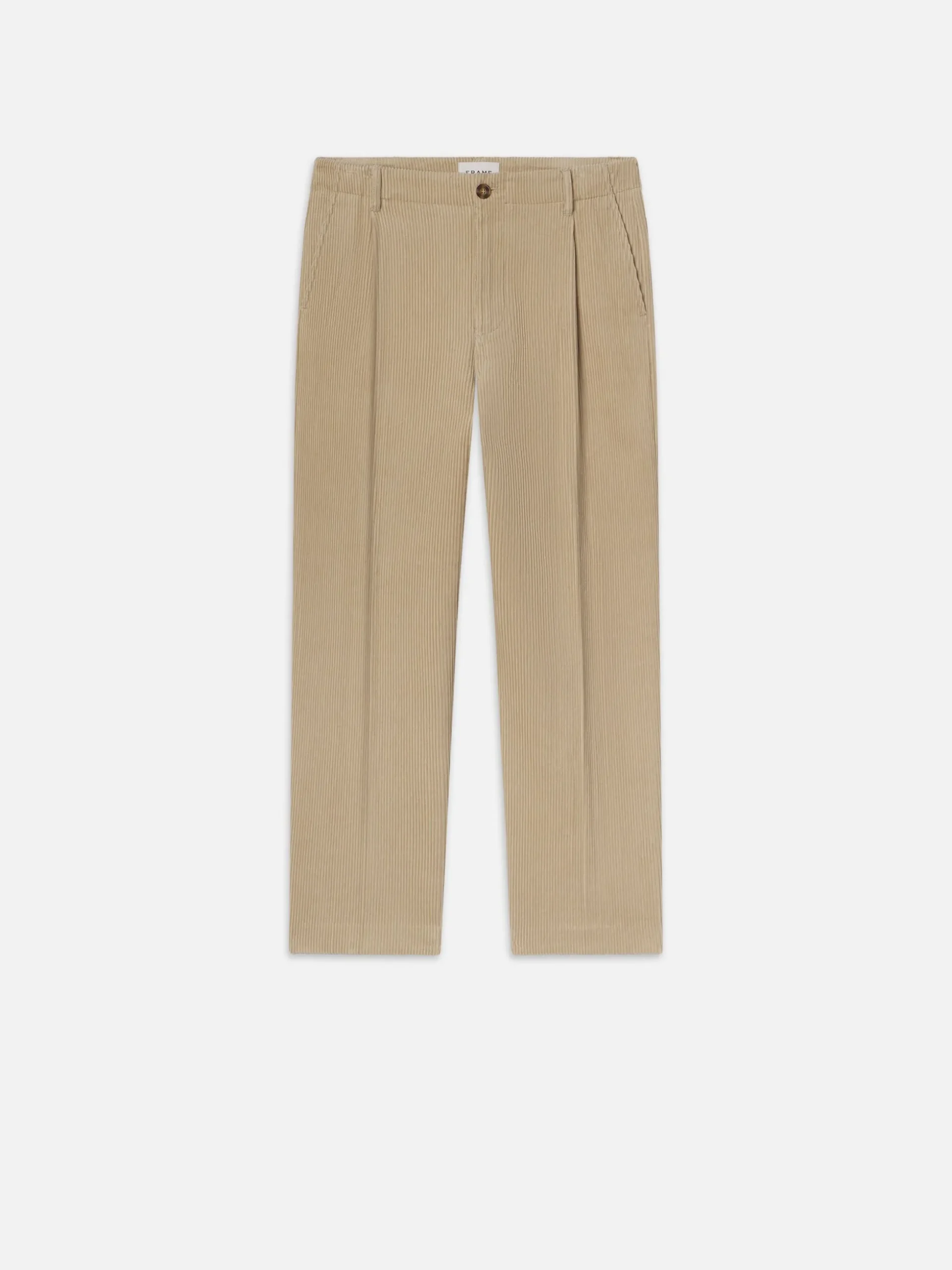 Tapered Pleated Trousers in Dove