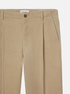 Tapered Pleated Trousers in Dove