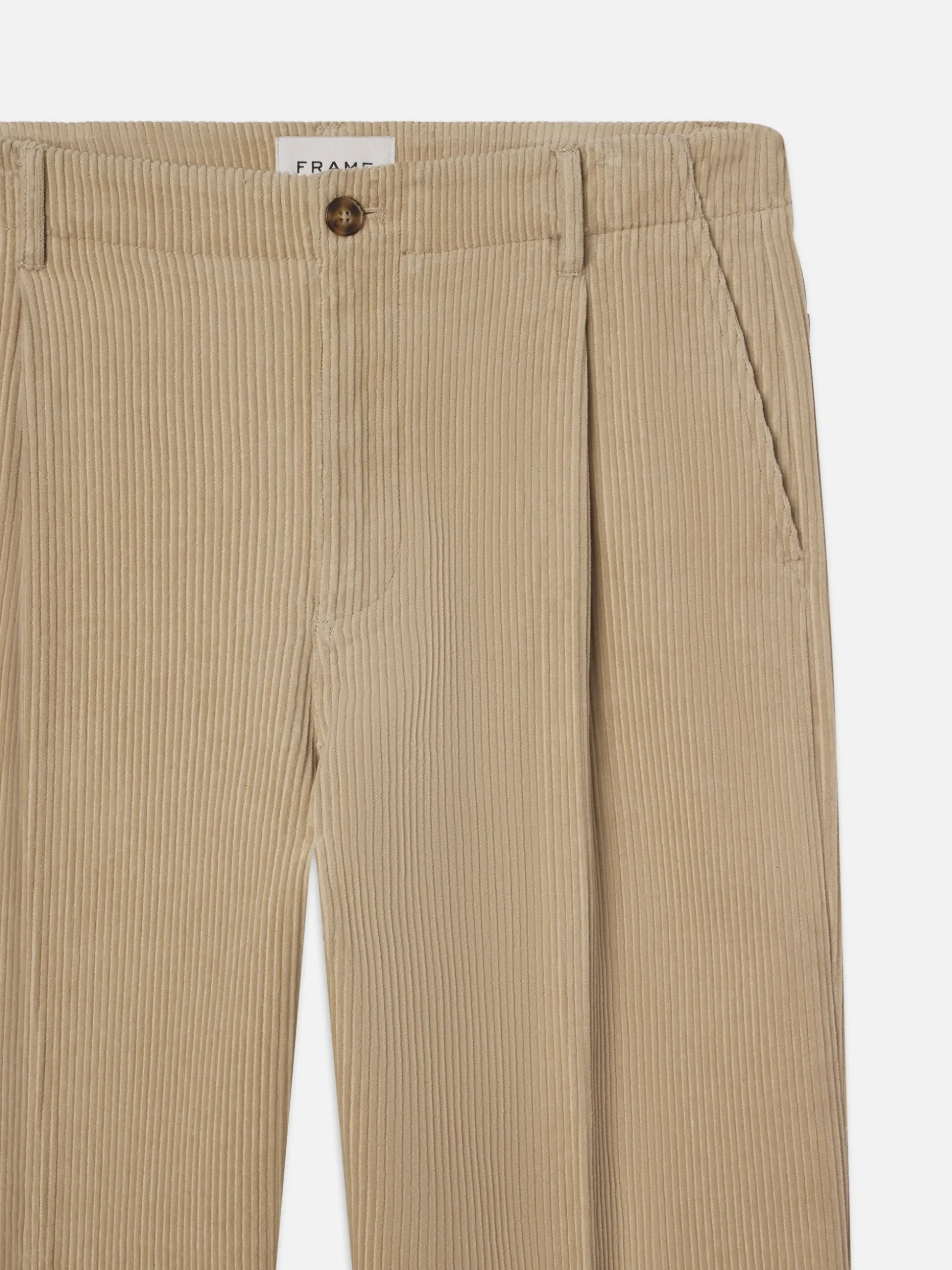 Tapered Pleated Trousers in Dove