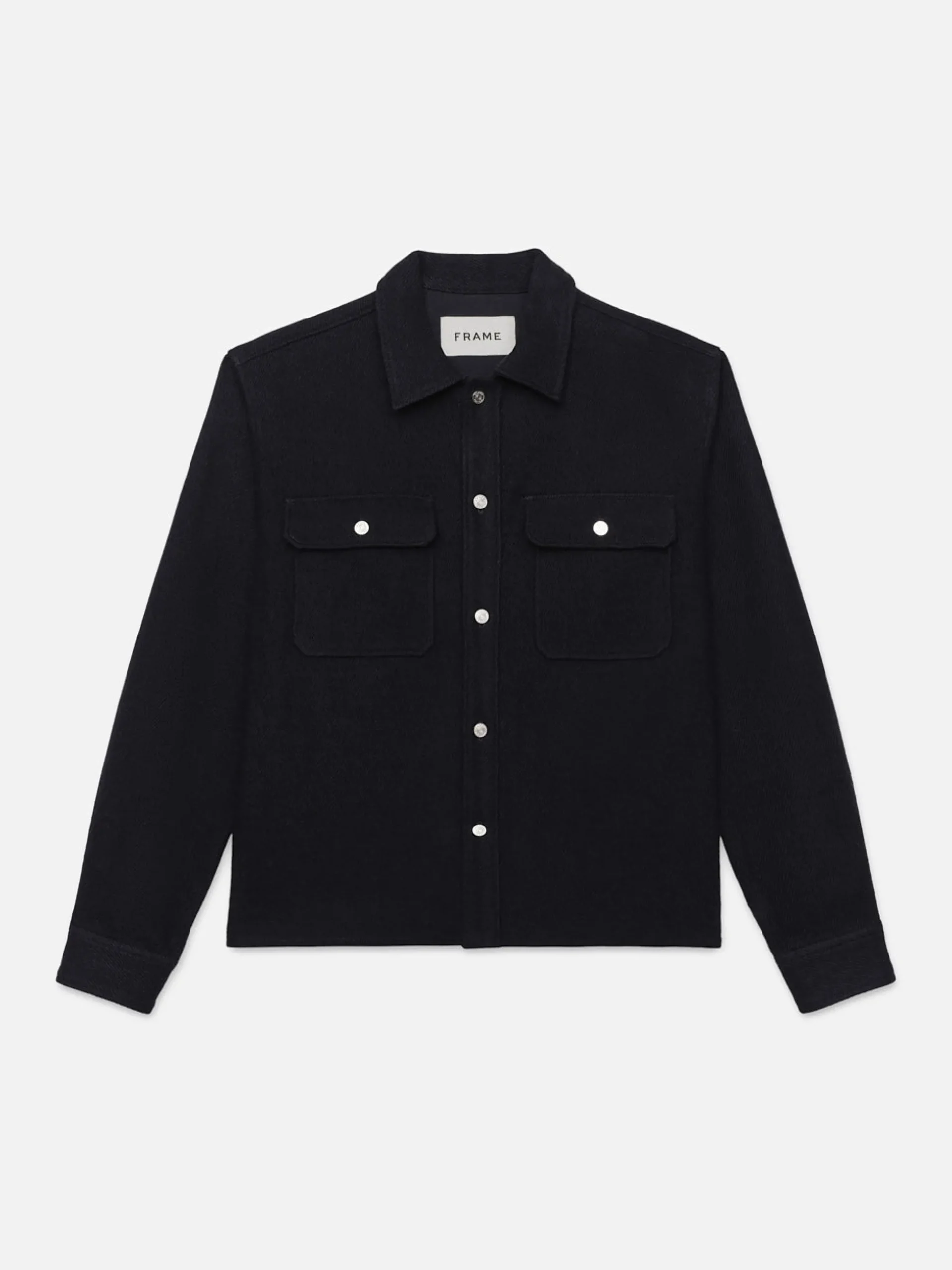 Textured Overshirt Jacket in Dark Navy