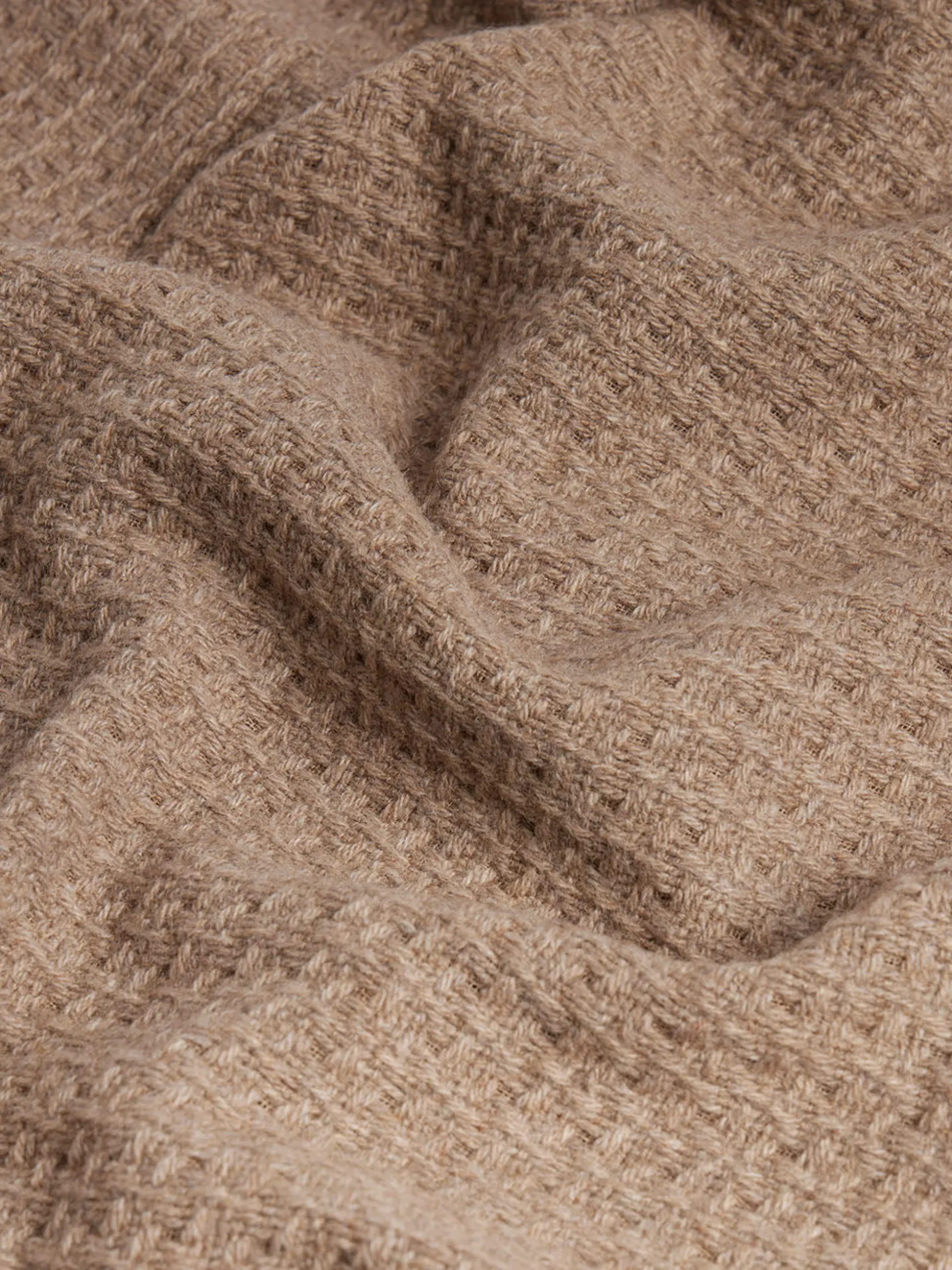 Textured Shirt Jacket in Light Brown