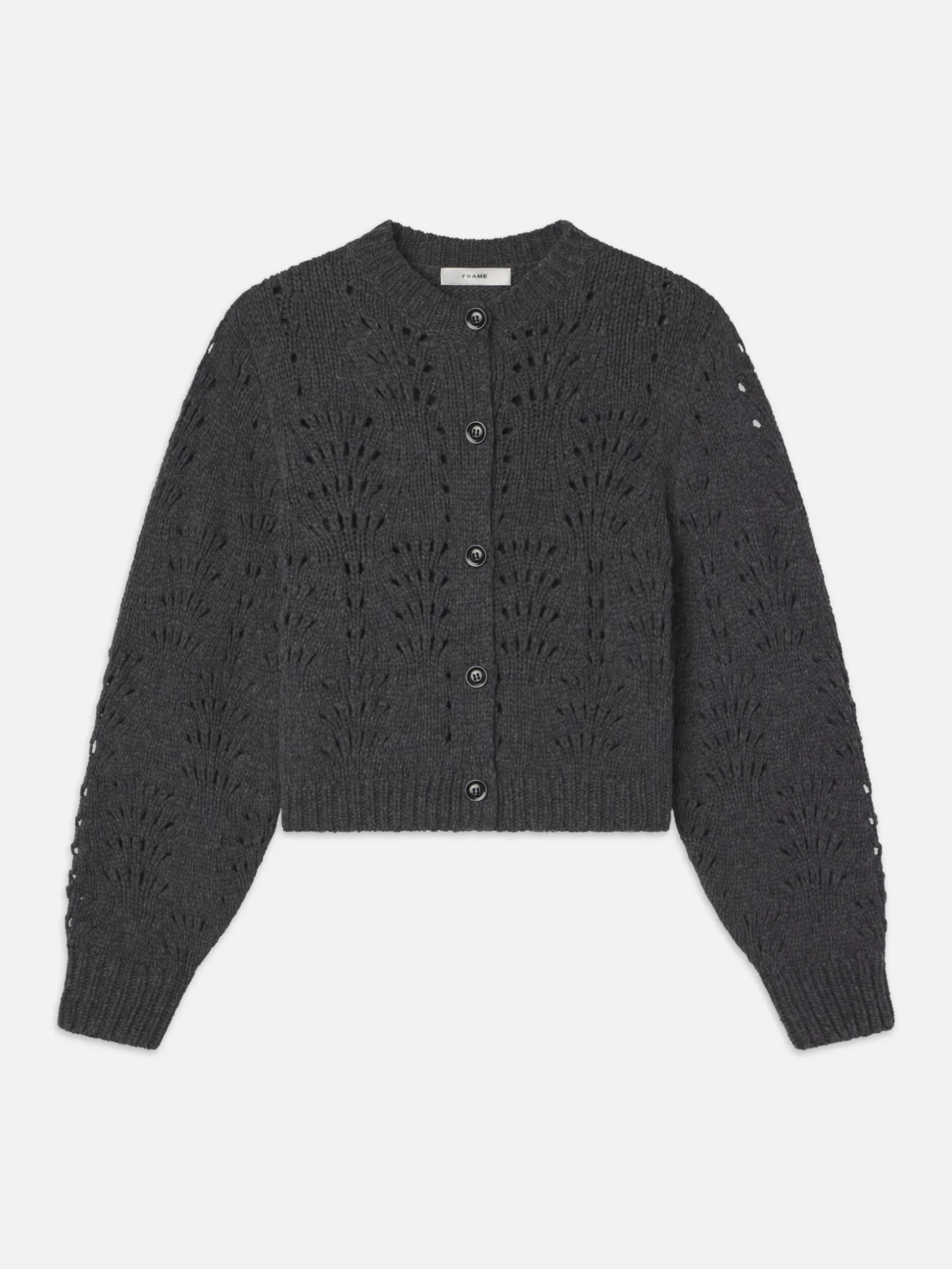 Textured Stitch Cardigan in Dark Gris Heather