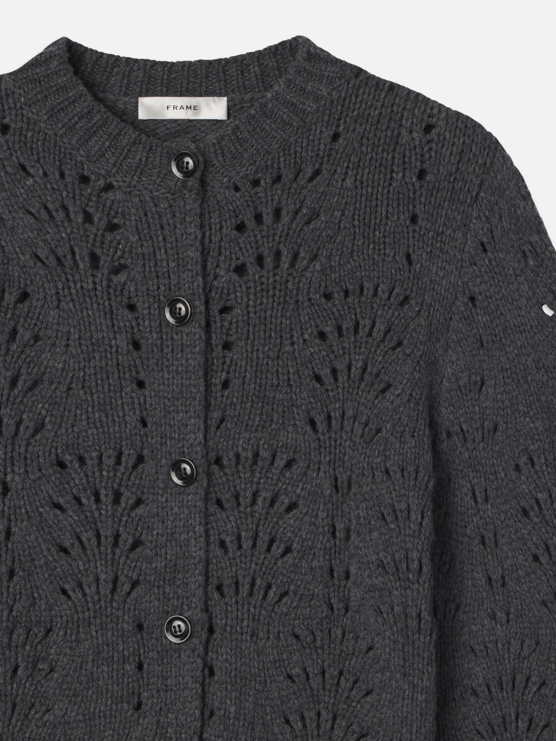 Textured Stitch Cardigan in Dark Gris Heather