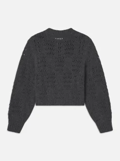 Textured Stitch Cardigan in Dark Gris Heather