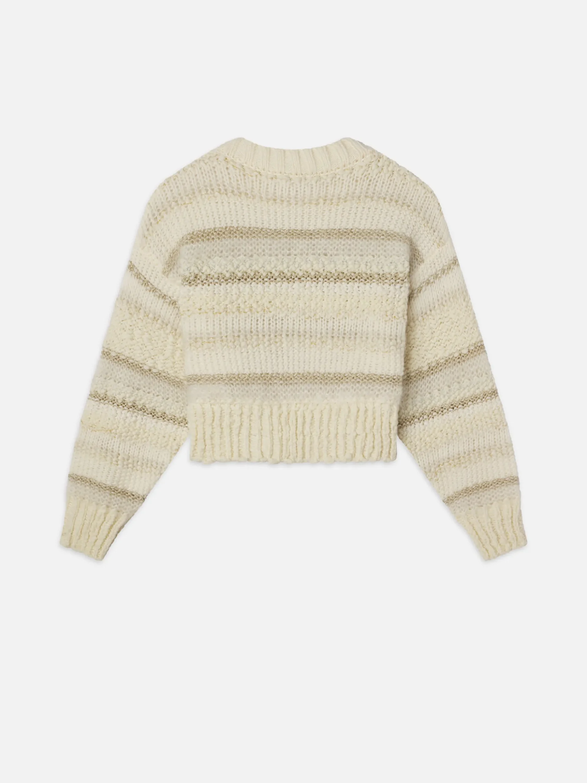 Textured Stripe Sweater in Cream Multi