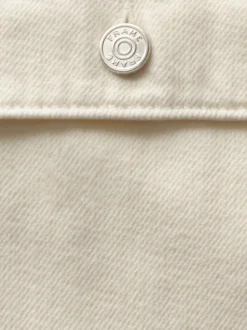 Textured Terry Overshirt in Off White