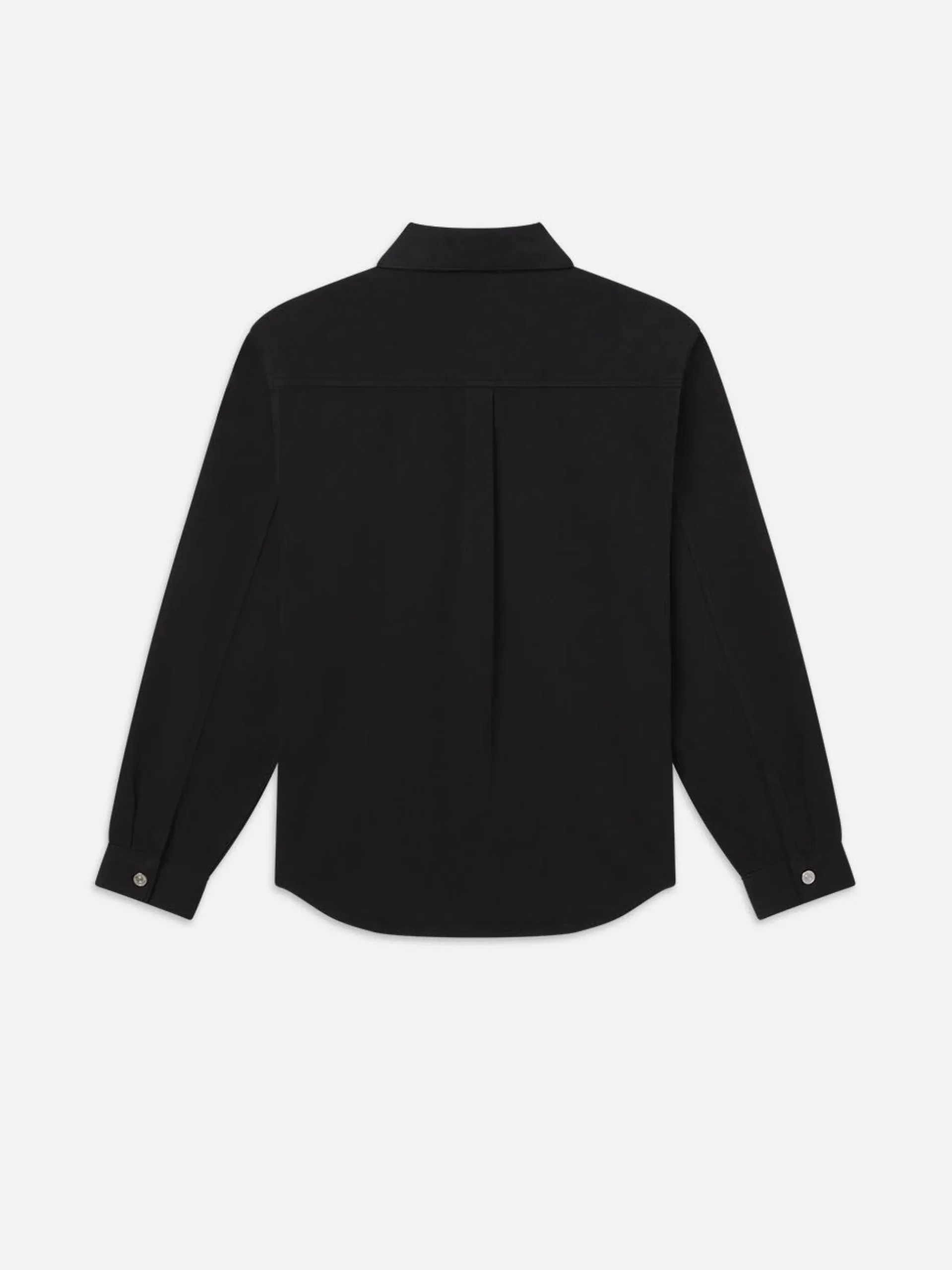 Textured Terry Overshirt in Black