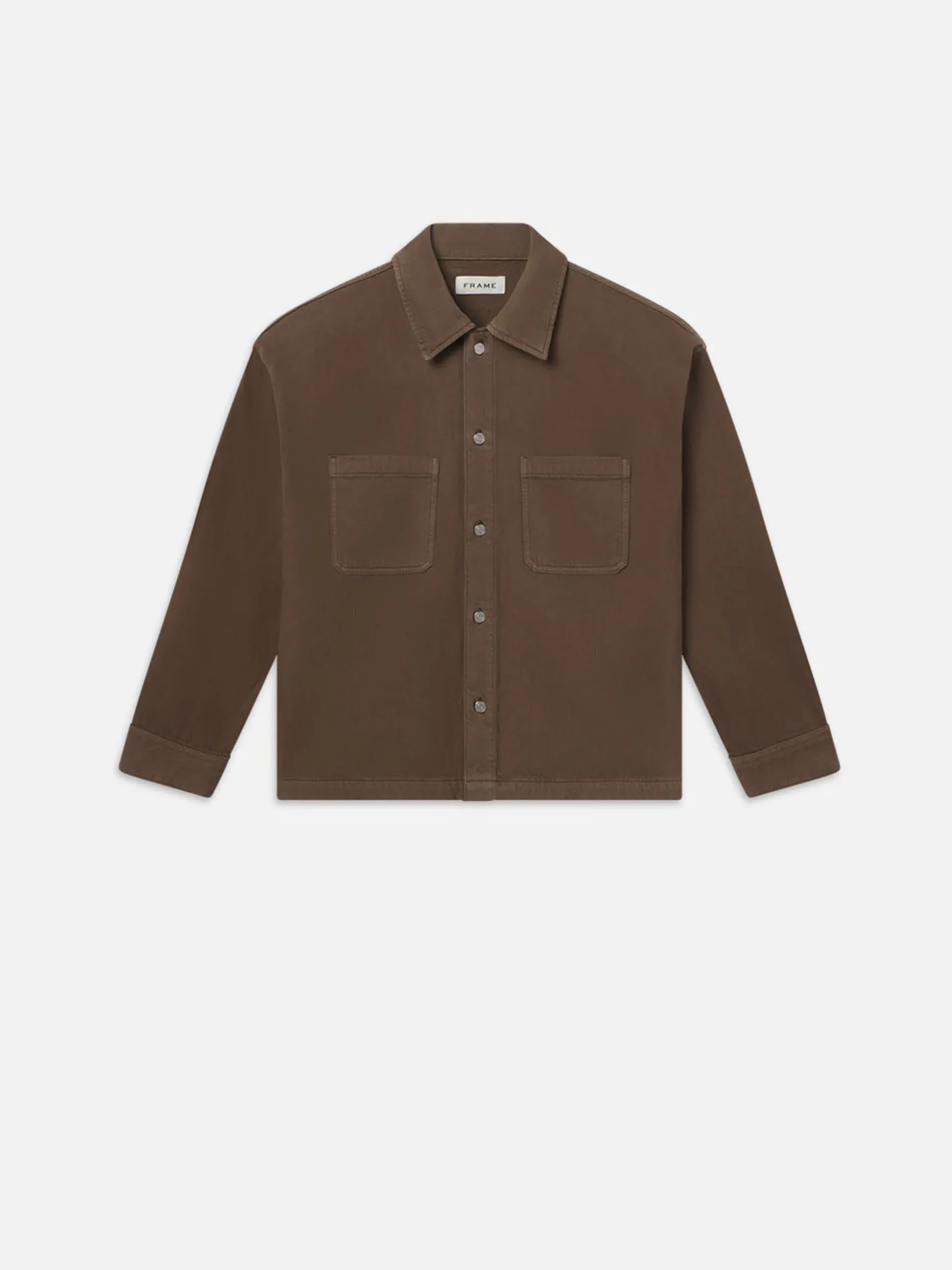 Textured Terry Relaxed Shirt in Soft Mocha