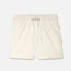 Textured Terry Short in Off White