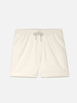 Textured Terry Short in Off White