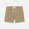 Textured Terry Short in Dark Beige