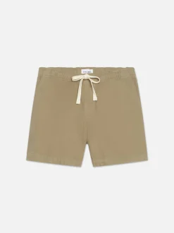 Textured Terry Short in Dark Beige