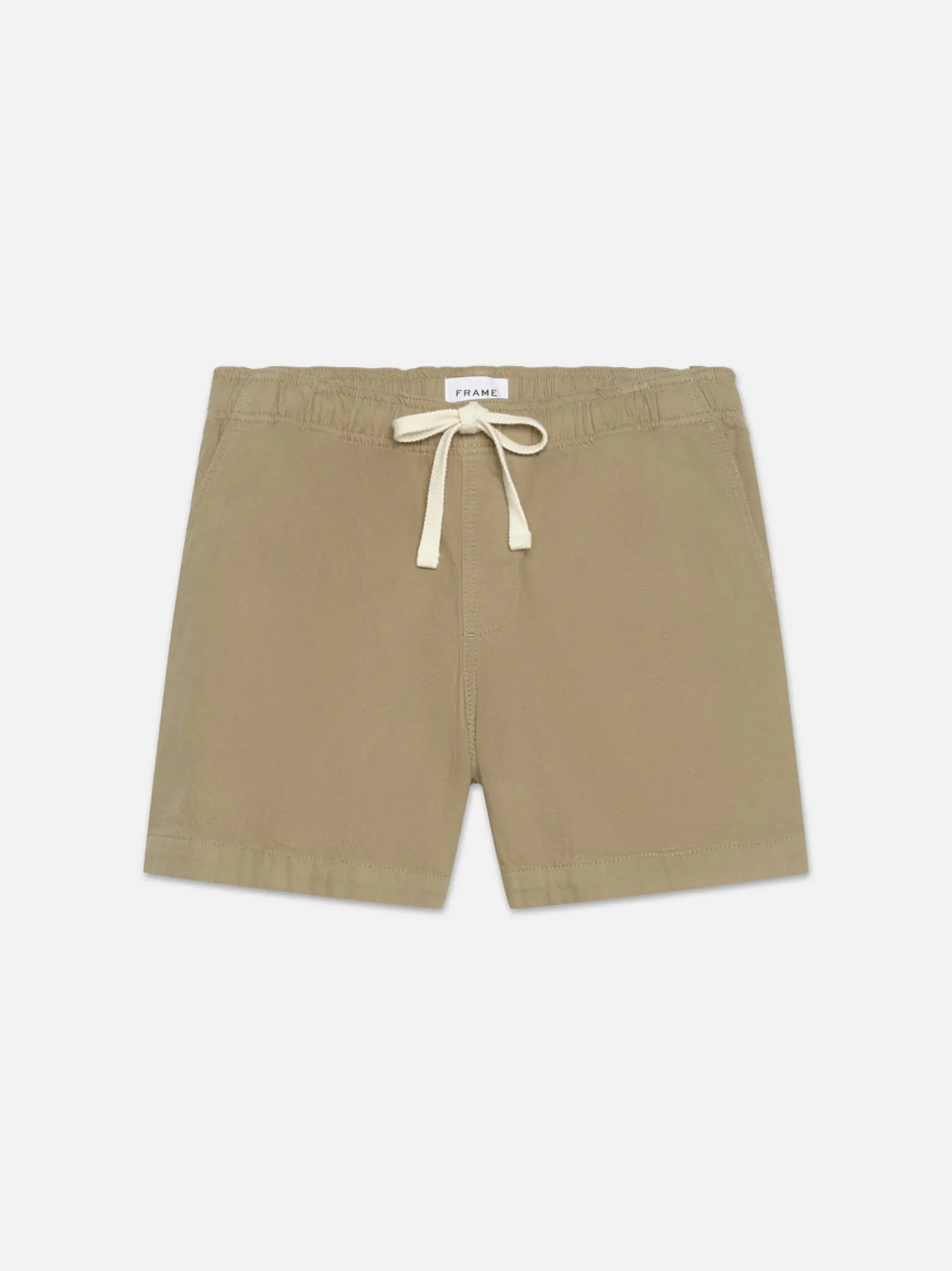 Textured Terry Short in Dark Beige