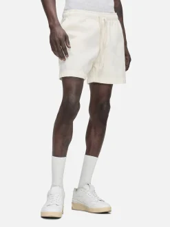 Textured Terry Short in Off White