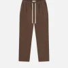 Textured Terry Travel Pant in Taupe