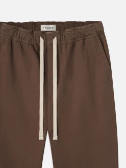 Textured Terry Travel Pant in Taupe
