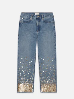 The Atelier Champagne Jean in Gold Embellished