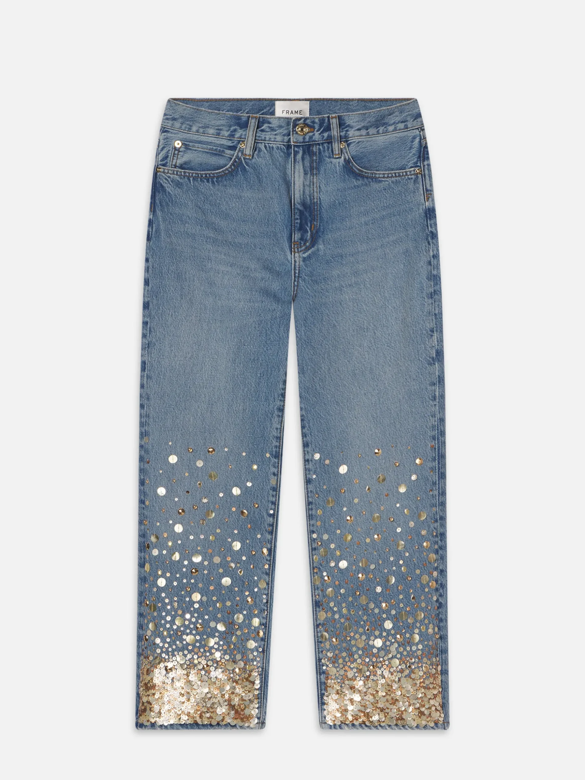 The Atelier Champagne Jean in Gold Embellished