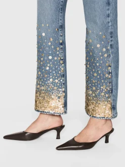 The Atelier Champagne Jean in Gold Embellished