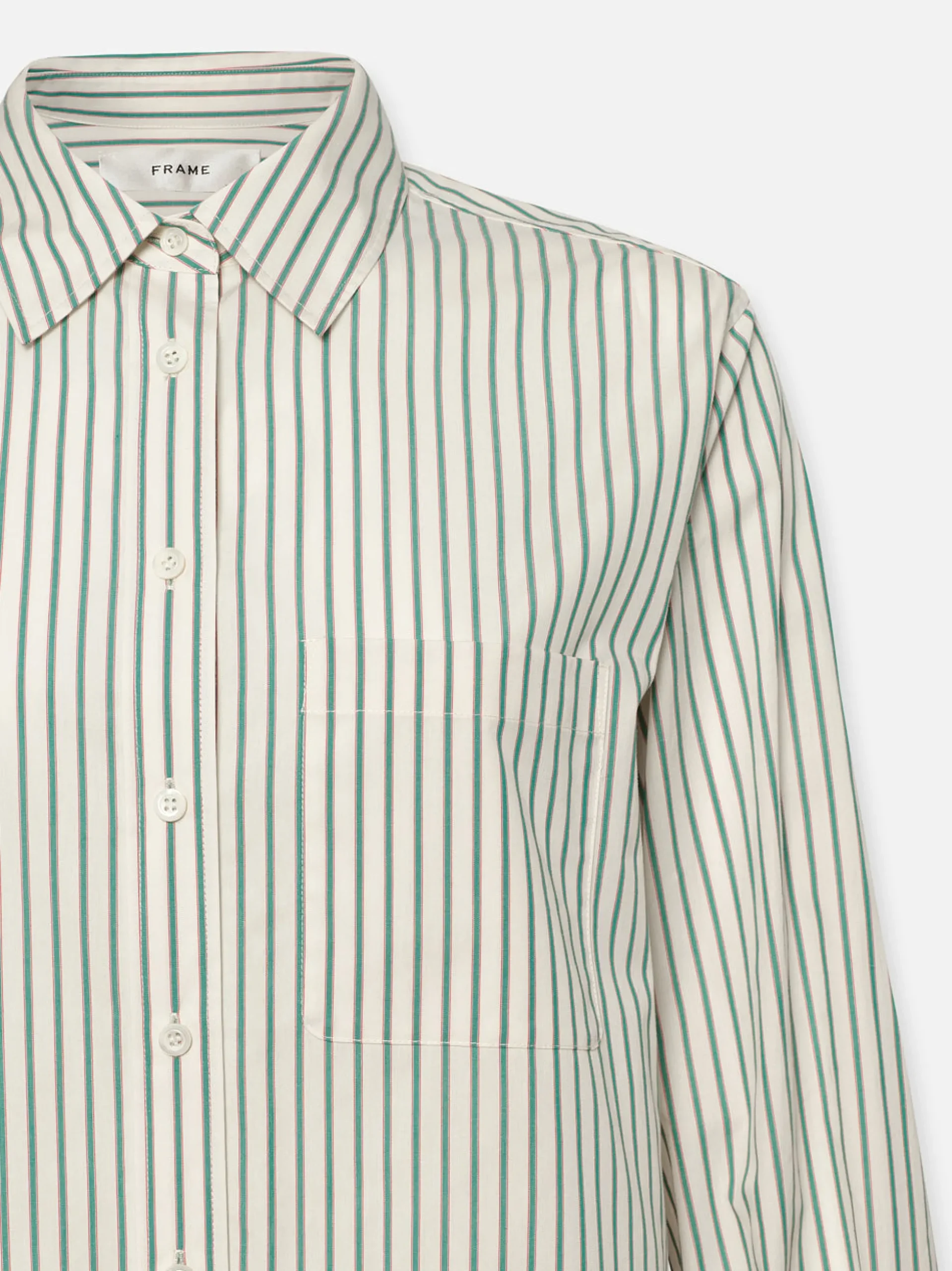 The Borrowed Pocket Shirt in Green Gem Multi