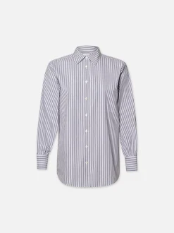 The Borrowed Shirt in Dark Chambray Multi