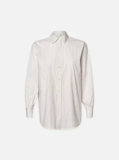 The Borrowed Shirt in White Multi