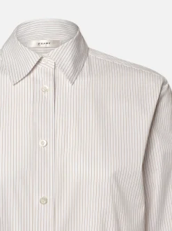 The Borrowed Shirt in White Multi