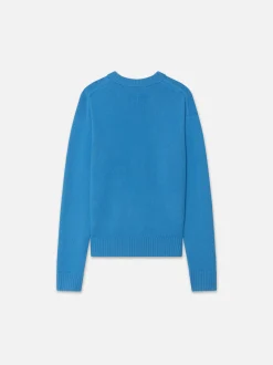 The Cashmere Crewneck Sweater in Pop Blue