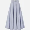 The Denim Ball Skirt in Celeste