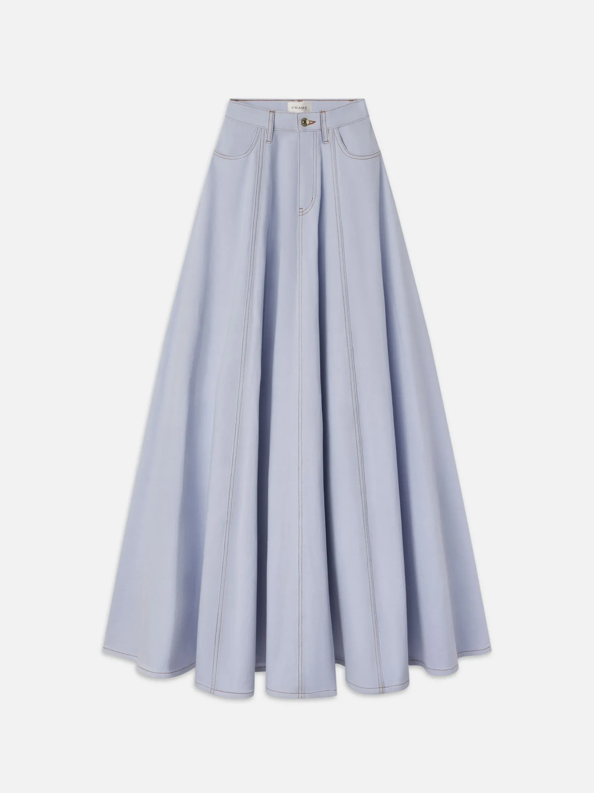 The Denim Ball Skirt in Celeste