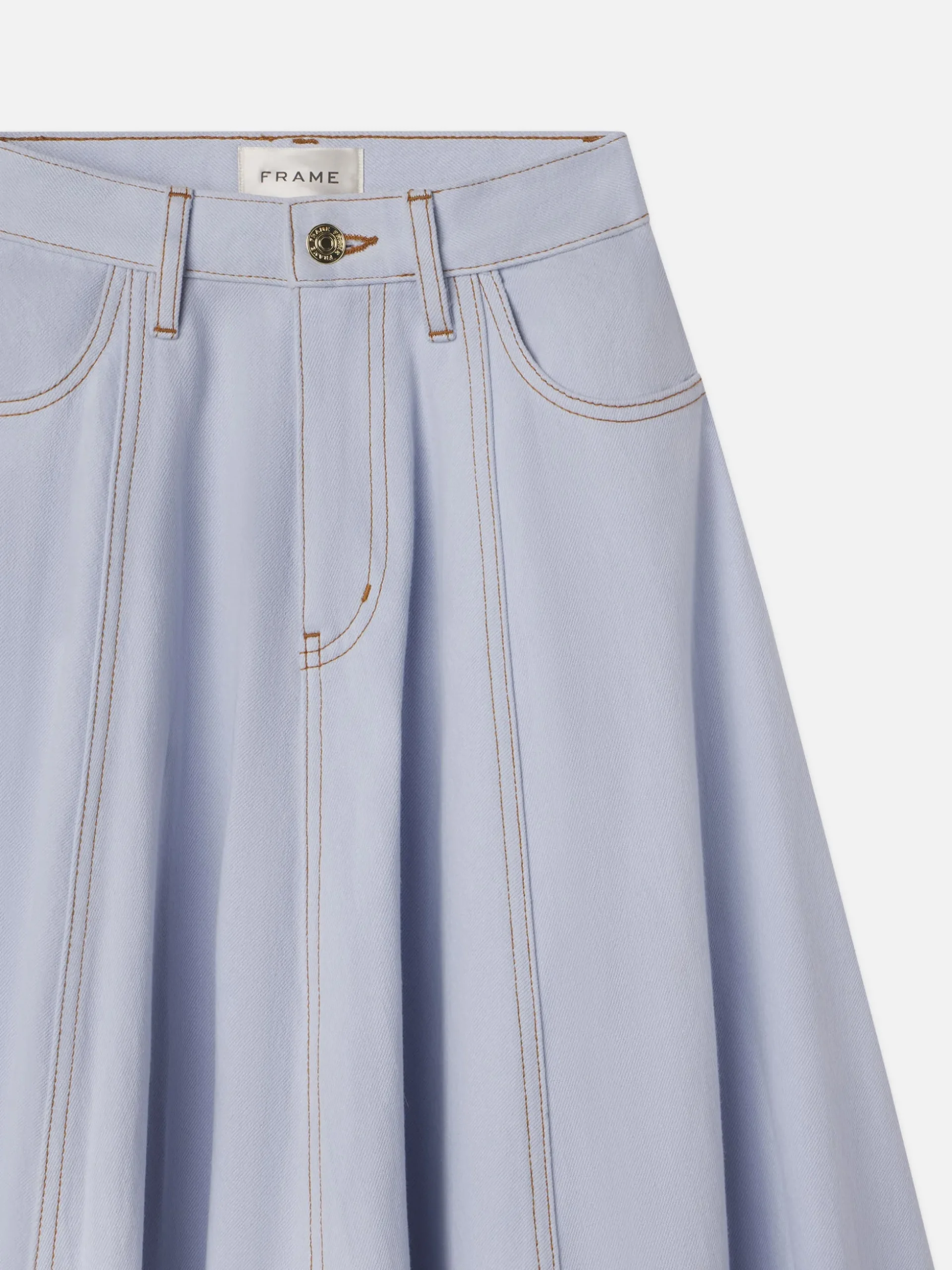 The Denim Ball Skirt in Celeste