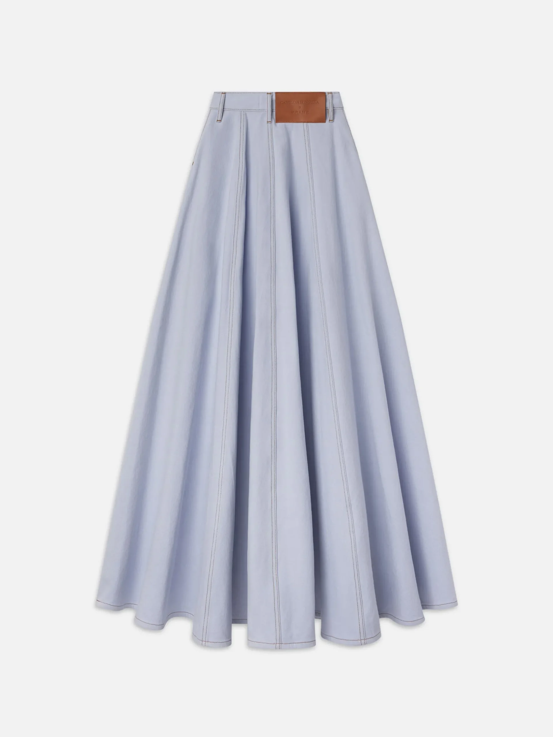 The Denim Ball Skirt in Celeste