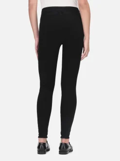 The Jetset Skinny Crop in Sheen Noir