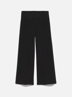 The Jetset Wide Crop in Sheen Noir