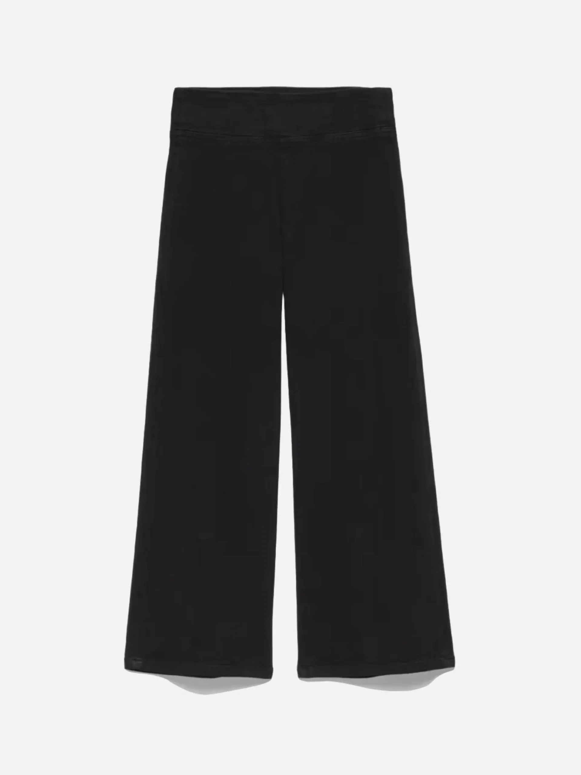 The Jetset Wide Crop in Sheen Noir