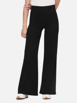 The Jetset Wide Leg in Sheen Noir