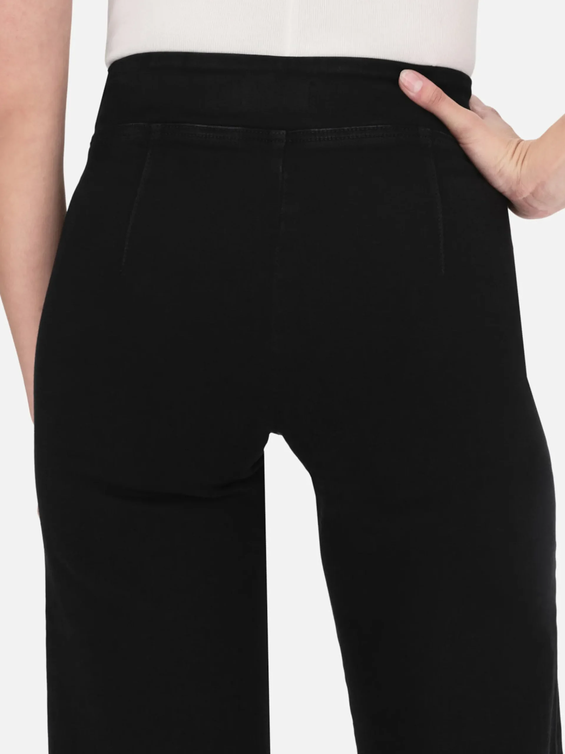 The Jetset Wide Leg in Sheen Noir