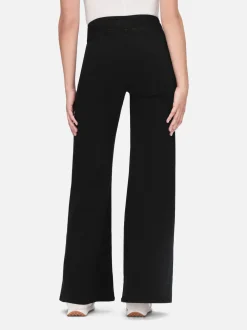 The Jetset Wide Leg in Sheen Noir