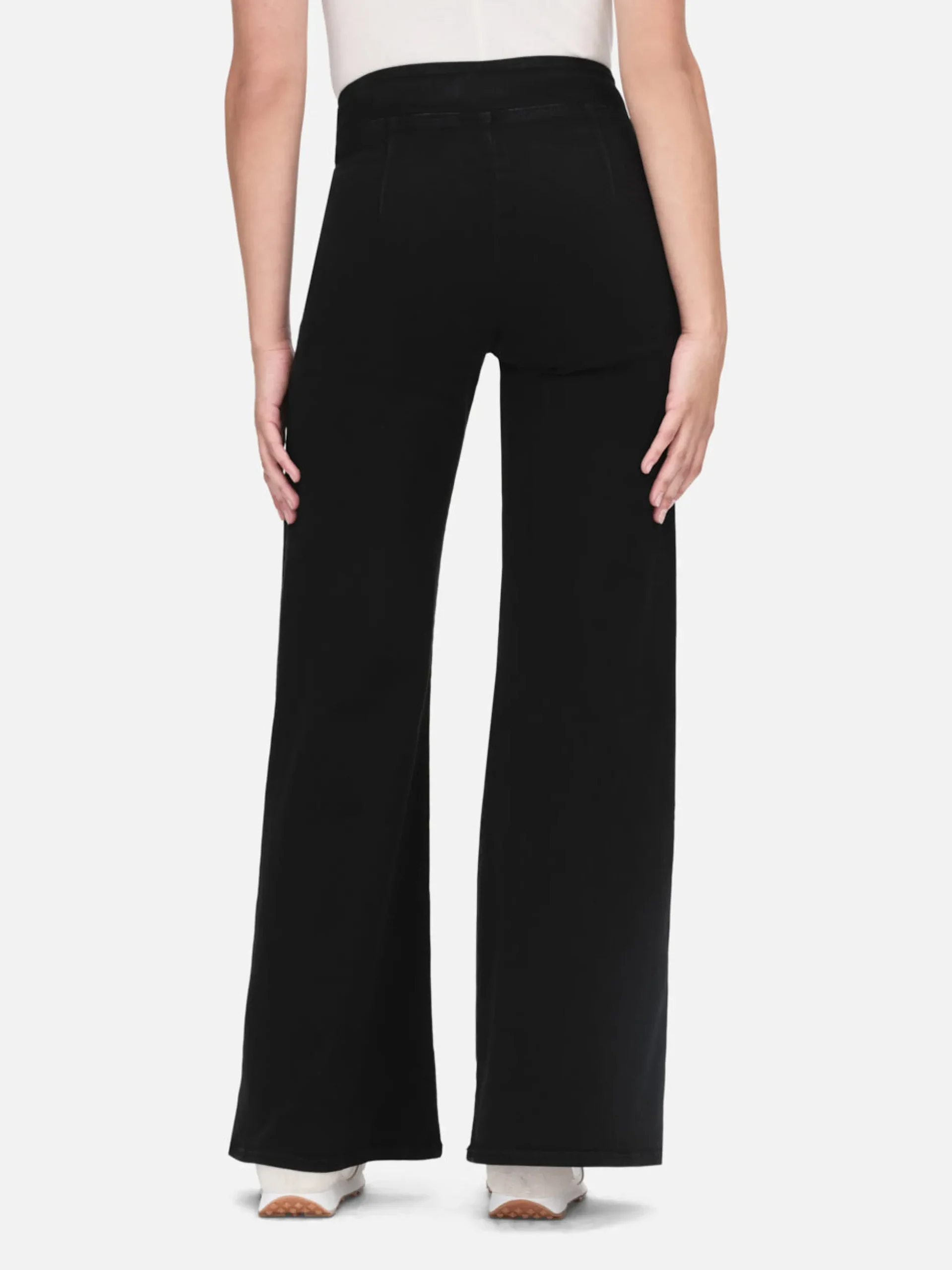 The Jetset Wide Leg in Sheen Noir