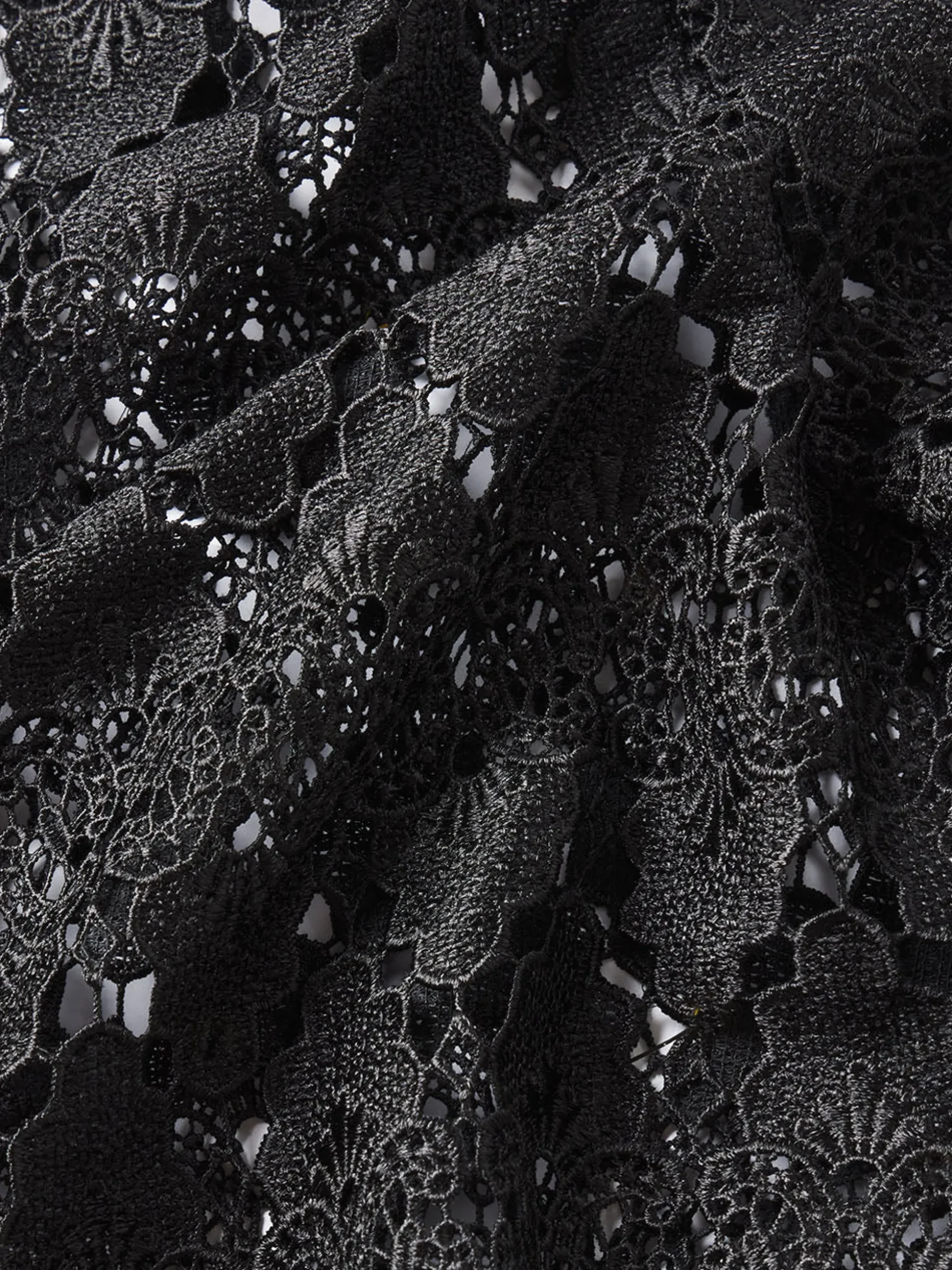 The Lace Button Front Dress in Black