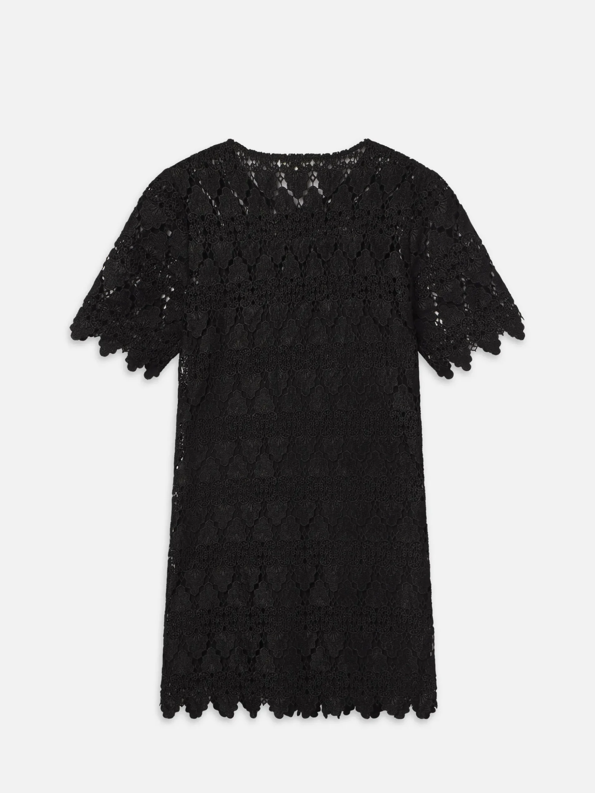 The Lace Button Front Dress in Black