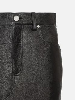 The Leather Midaxi Skirt in Black
