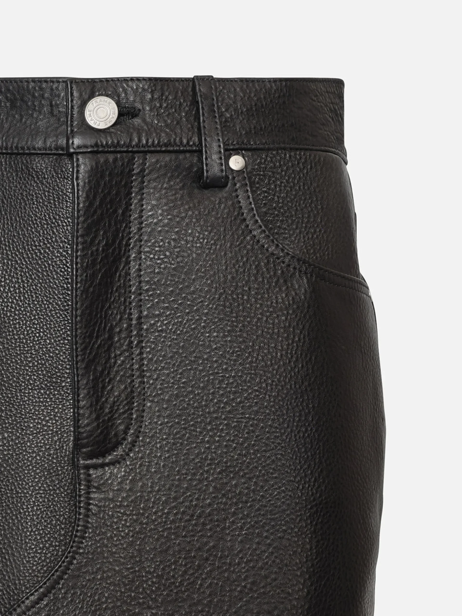 The Leather Midaxi Skirt in Black