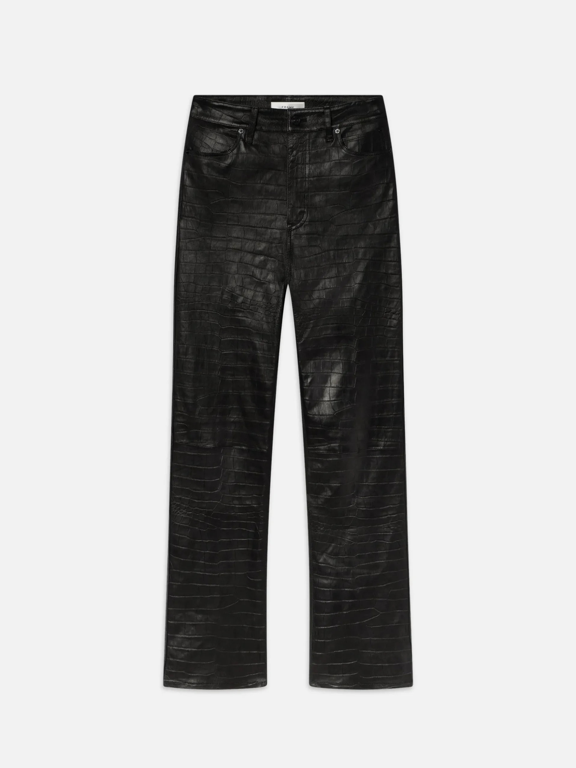 The Leather Ruler in Black Croc