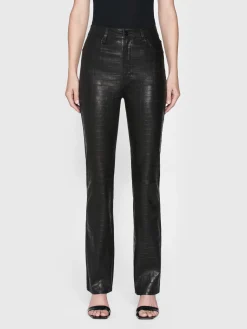 The Leather Ruler in Black Croc