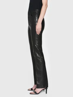 The Leather Ruler in Black Croc