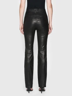The Leather Ruler in Black Croc