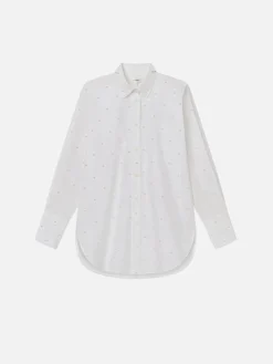 The Oversized Pearl Shirt in White