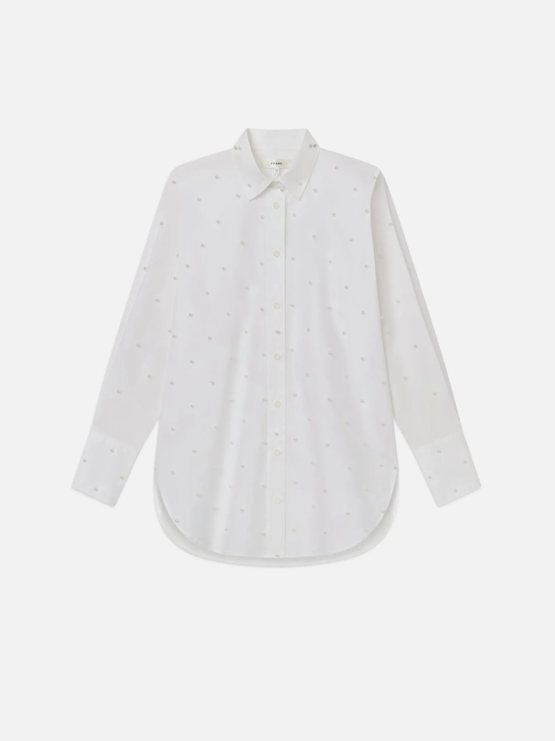 The Oversized Pearl Shirt in White